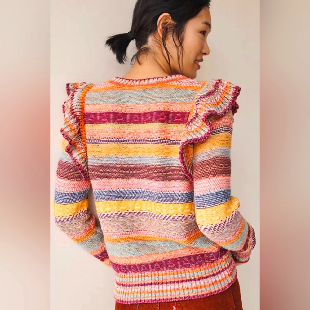 Pilcro. Anthropologie. Multicolored Knitted Sweater. Size S